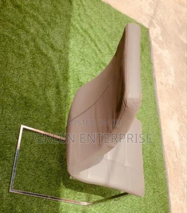 Chic Faux Leather Cantilever Dining Chair photo 2
