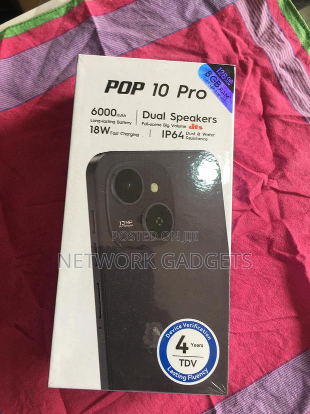 New Tecno Pop 10 Pro 128 GB Black
