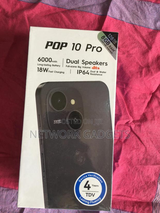 New Tecno Pop 10 Pro 128 GB Black photo 2