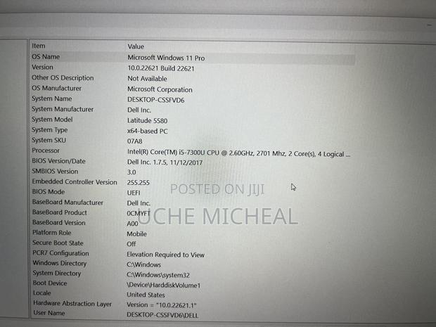 Laptop Dell Latitude 5580 8GB Intel Core I5 SSD 256GB photo 4