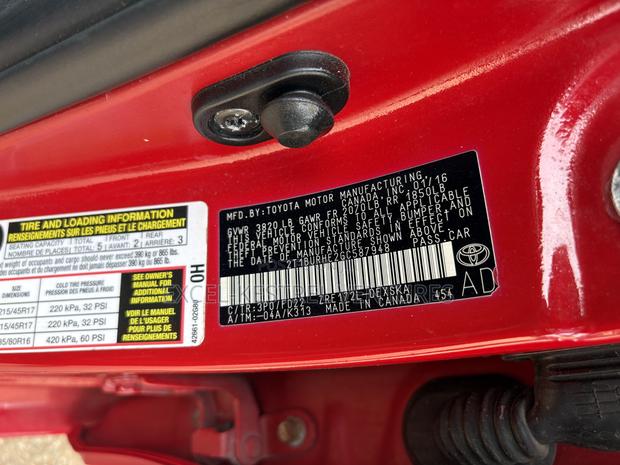 Toyota Corolla S w/Special Edition Pkg (1.8L 4cyl CVT) 2016 Red