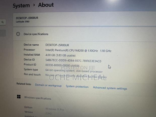 Laptop Dell Latitude 3180 4GB Intel SSD 128GB photo 2
