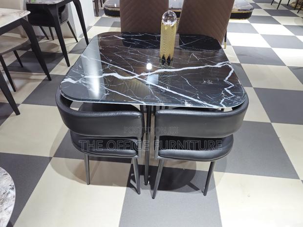 Modern Black Marble Dining