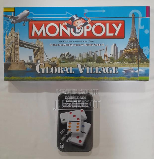 Monopoly Global Village + Dominoes · Photo 2