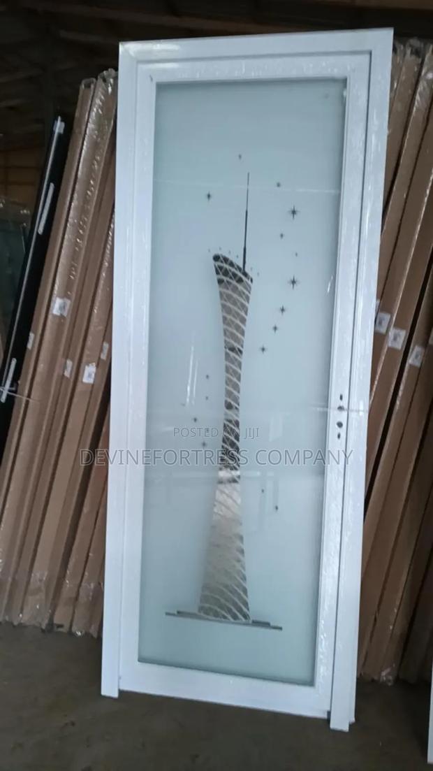 High Standard Quality Douuble Glasses Bathroom Door With Handle