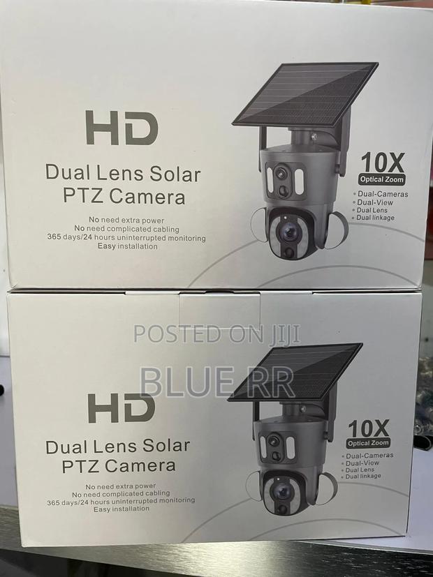 Dual Lens Solar PTZ Camera + in-Built Battery