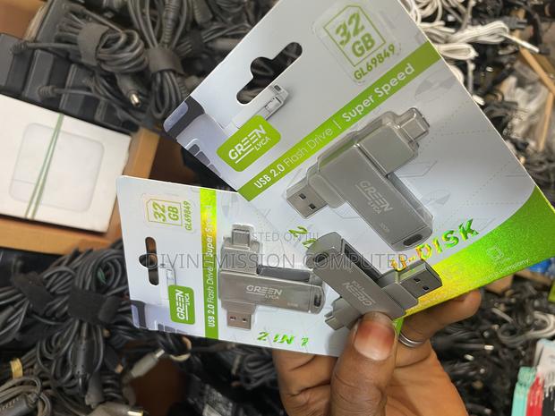 Green Lyca Usb 2.0 Flash Drive, 32gig.2 in 1 Type C and Usb Meter. photo 4
