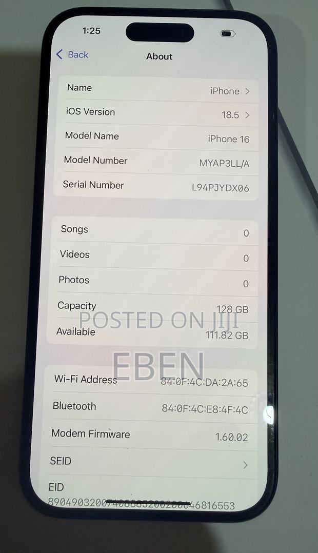 Apple iPhone 16 128 GB Black photo 6