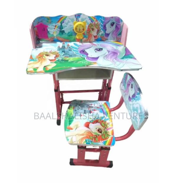 Kids Study Table And Chair Cartoon Picture