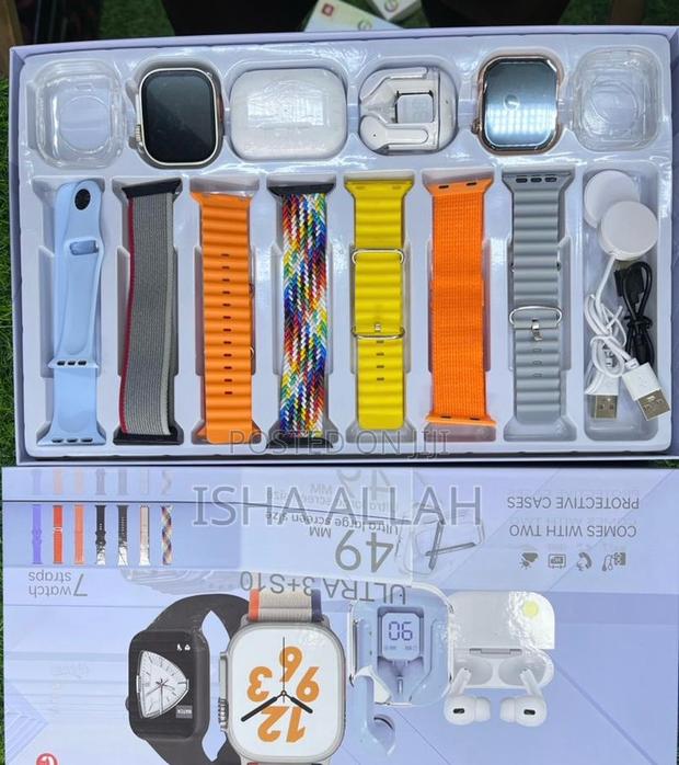 Rock 2 Smartwatch Combo , 2 Watches,2 Airpods, 2 Watch Cases