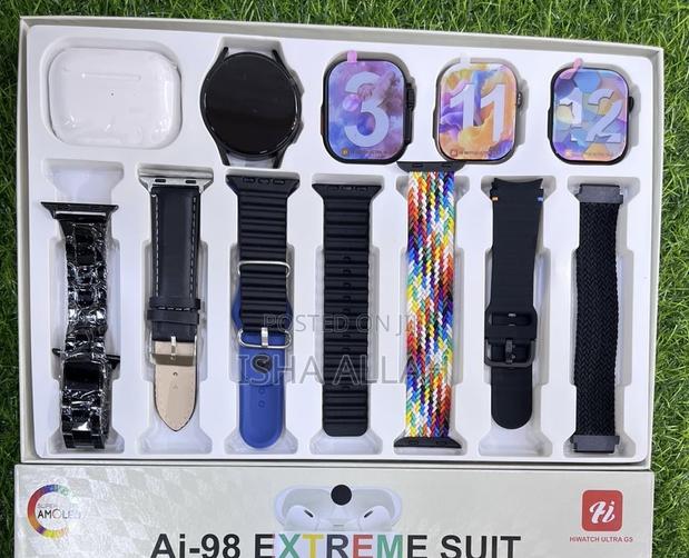 Ai98 Combo .Watch7+ Ultra3+ Watch11+ Watch12 With Pods. Amoleddisplay