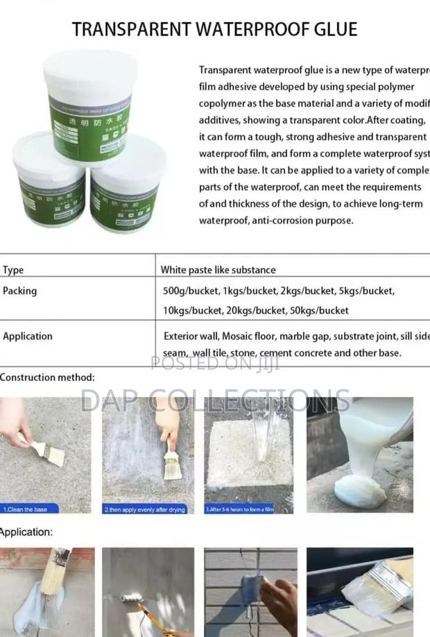 Quality 20kg Transparent Waterproof Glue