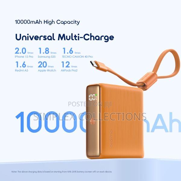 Oraimo Powernova L11 10000mah 22.5w Power Bank photo 7