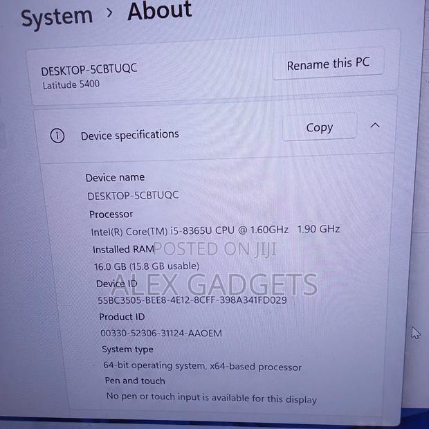 Laptop Dell Latitude 5400 16GB Intel Core I5 SSD 512GB photo 5