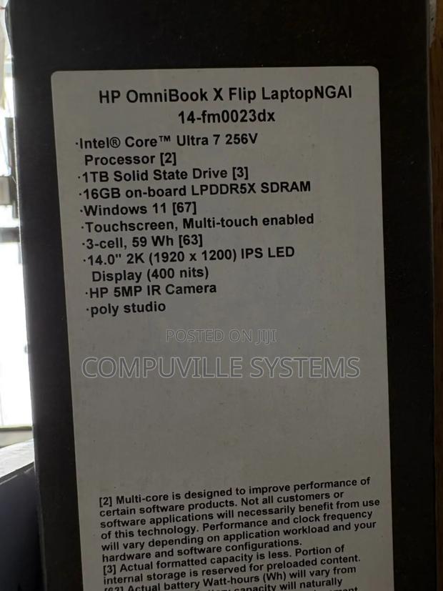 New Laptop HP OmniBook X Flip 14" 16GB Intel Core Ultra 7 SSD 1T photo 4