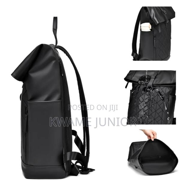 Fashionable Black Leather Backpack for 15-16 Inch Laptop photo 2