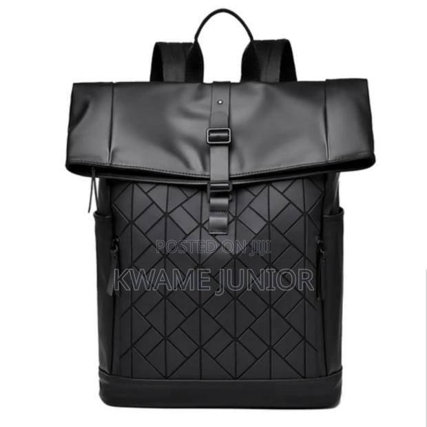 Fashionable Black Leather Backpack for 15-16 Inch Laptop photo 3