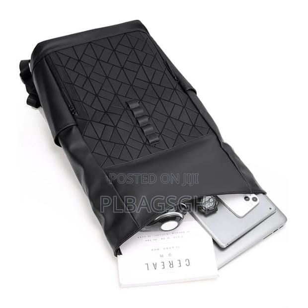Potable Multi Fashionable Leather Backpack Black Color · Photo 4