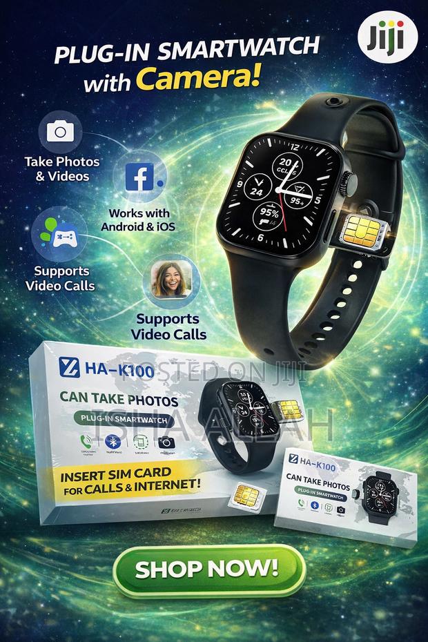 Ha- Smartwatch With Camera Sim Card – Make Calls, Take Photos