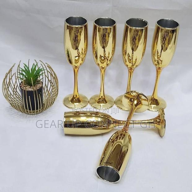 Electroplated Gold Champagne Glass photo 2