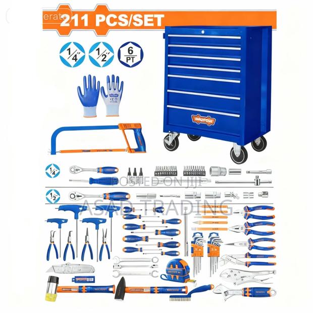 Wadfow 211 Pcs Tools Chest Set (Whs3211)