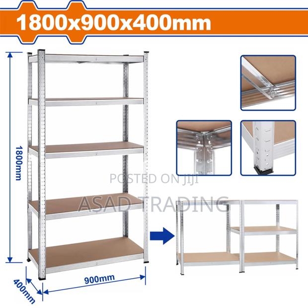 Wadfow 5-tier Adjustable Storage Shelves 1800χ900χ400mm (Wts1a94)