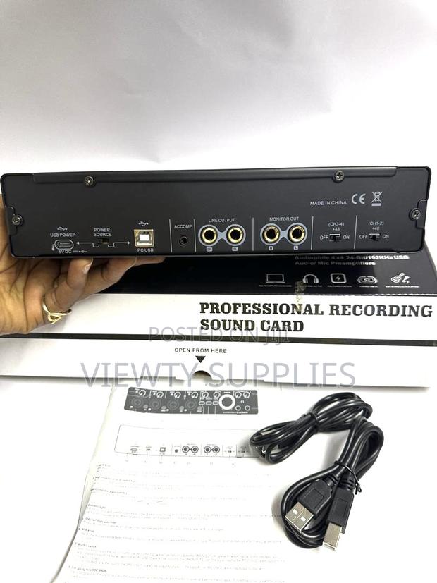 Xtuga E-44 24bit 192khz 4 Input 4 Output Usb Audio Inerface Sound Card photo 5