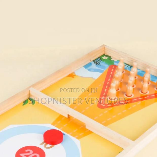 Wooden Board Game Set - 5-in-1 Sling Puck, Bowling photo 2