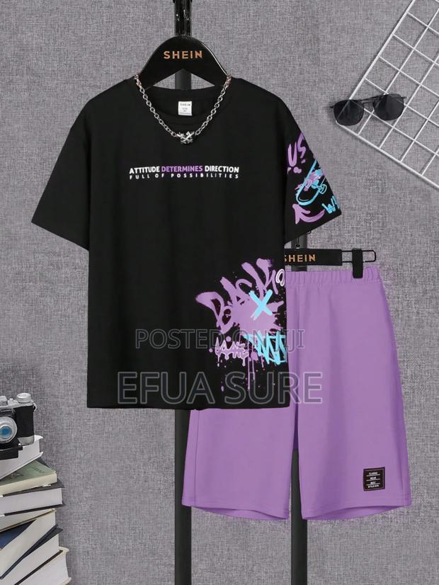 2 PCS/Set Teenage Boy Shirt and Shorts