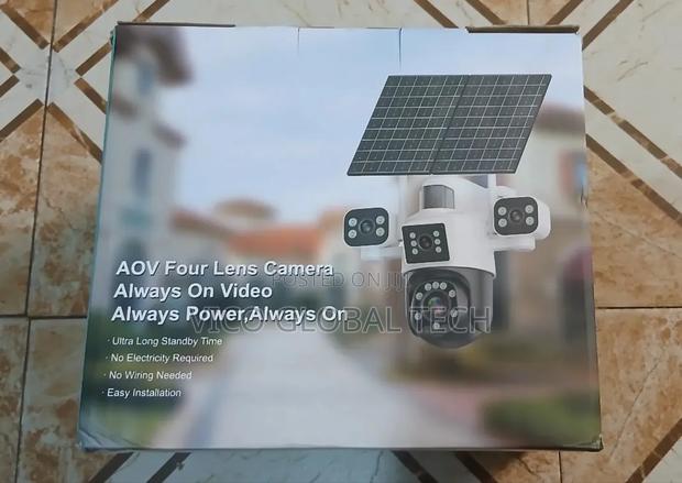 4-Lens Solar Powered Security Camera photo 2