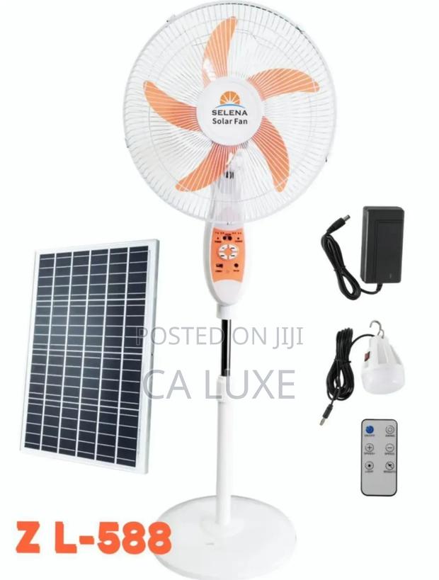 Quality Zl-588 16-inch Rechargeable Solar Standing Fan.