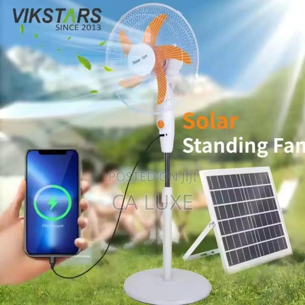 Quality Zl-168 Solar Rechargeable Standing Fan. photo 2