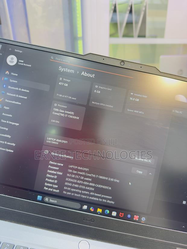 Laptop Lenovo LOQ 15IRH8 16GB Intel Core i7 SSD 512GB photo 10