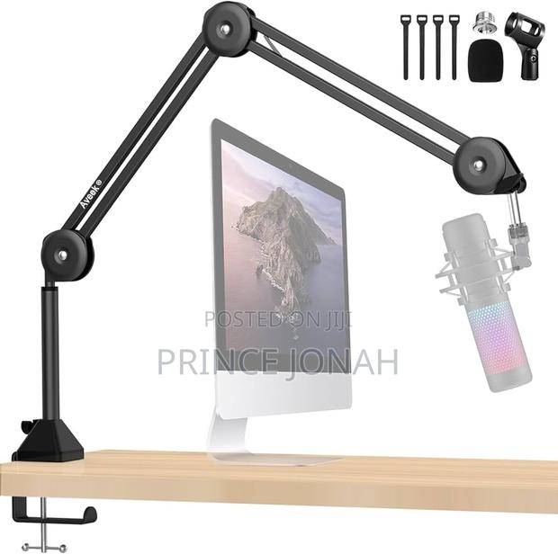Aveek Microphone Boom Arm,Adjustable Suspension Stand for Podcast