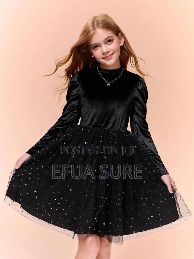 Girls Floral Print Straight Dress photo 3