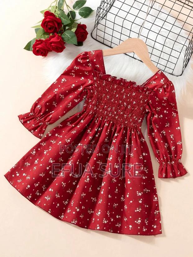 Girls Ditsy Floral Print Casual Dress