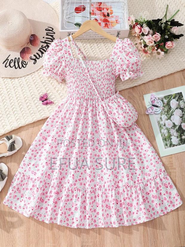 Girls Ditsy Floral Print Casual Dress photo 2