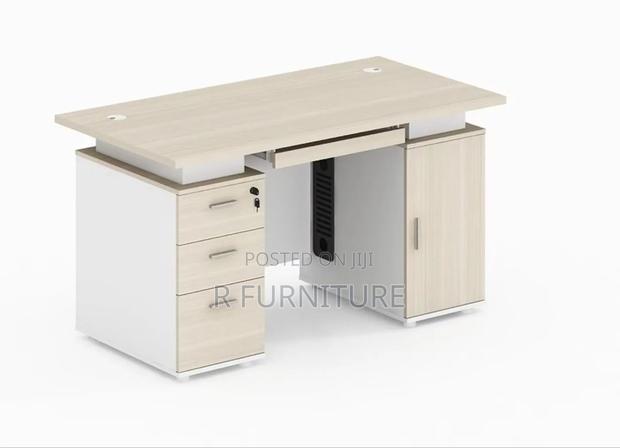 Executive Office Table and Drilled Layered Cupboard