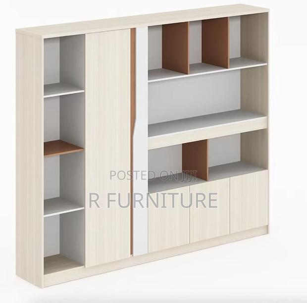 Executive Office Table and Drilled Layered Cupboard photo 2