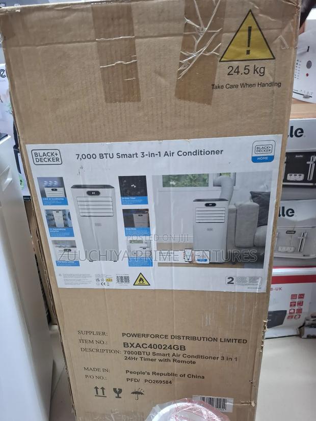 3-in-1 7000btu Black +Decker Mobile Air Condition From Uk photo 2