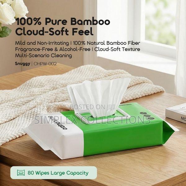 Oraimo Snuggy 1*80 Wipes 100% Pure Bamboo Cloud-Soft Baby Wipes photo 5