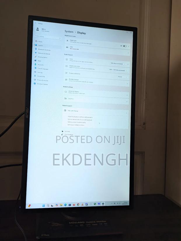 Asus Mg248q 24" 144hz 1080p Monitor photo 3