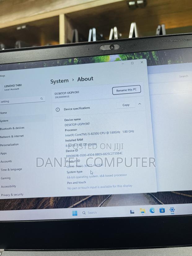 Laptop Lenovo ThinkPad T480 8GB Intel Core i5 SSD 256GB photo 9