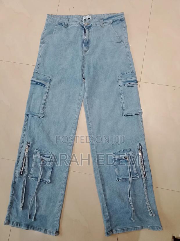Ladies Baggy Side Pocket Jeans