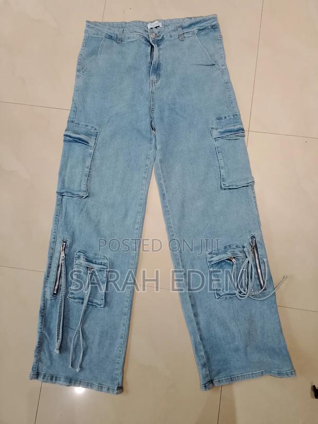 Ladies Baggy Side Pocket Jeans