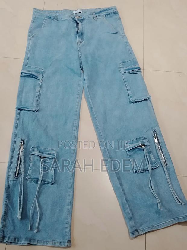 Ladies Baggy Side Pocket Jeans