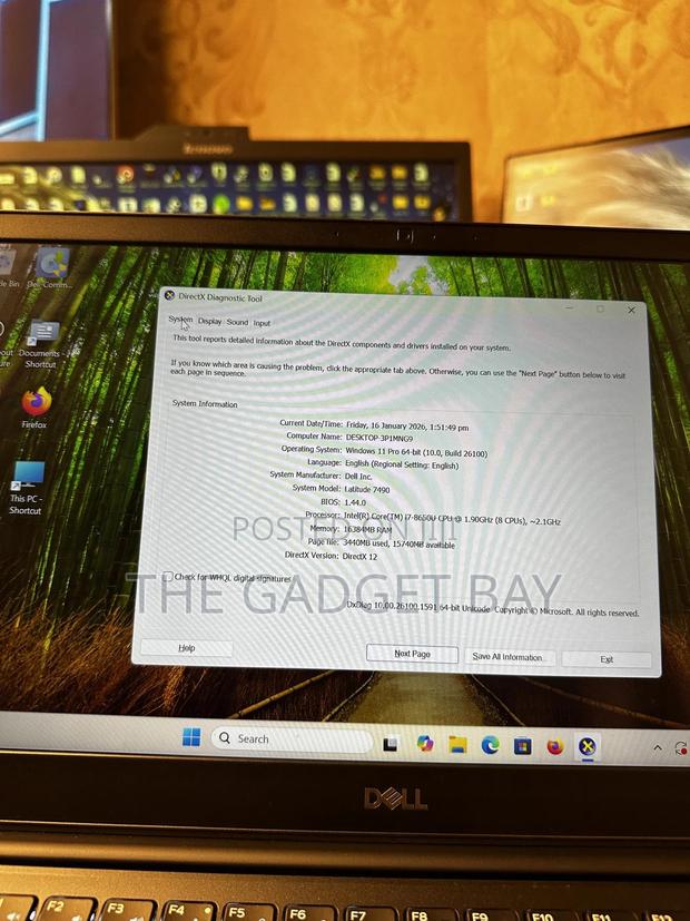 Laptop Dell Latitude 7490 16GB Intel SSHD (Hybrid) 256GB