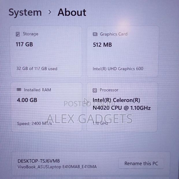 Laptop Asus Vivobook E410M 4GB Intel Celeron SSD 128GB photo 5