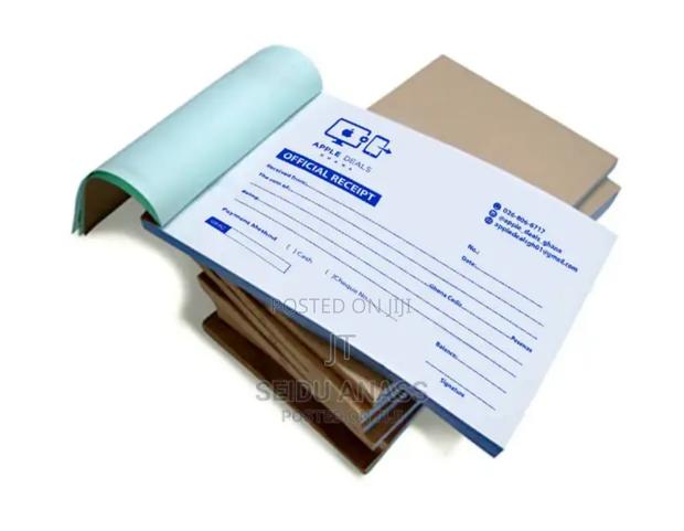Printing of Receipts and Invoice Books Printing