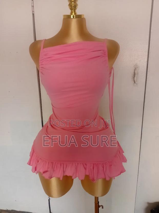 Fitted Backless Tie Up Dress for Women